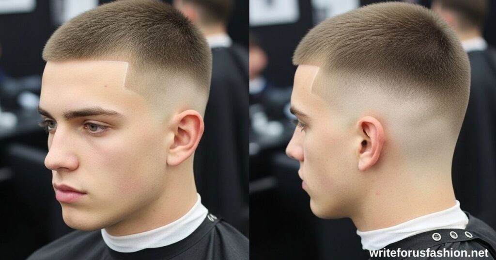 Buzz Cut and Taper Fade Combine Seamlessly