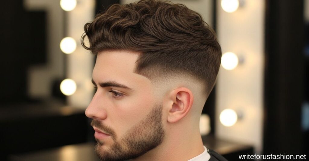 Curly Drop Fade Haircut