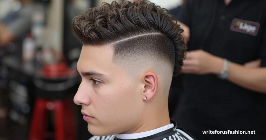 Curly Taper Mullet with Volume Boost