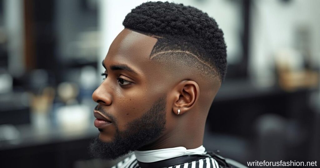 High Taper Fade with Temple Curve