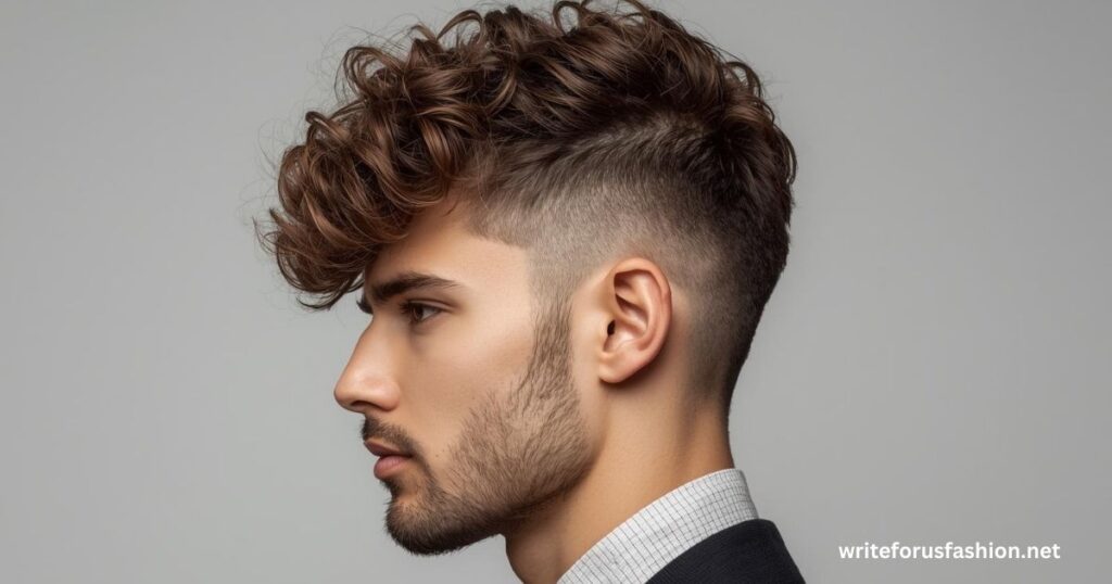 Layered Curly Taper Mullet