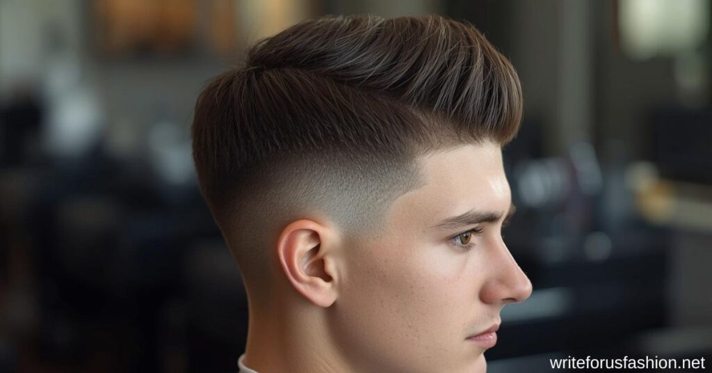 Low Skin Taper Fade with Textured Fringe