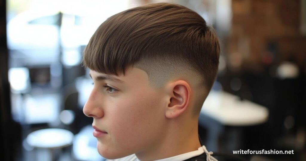 Low Taper Fade with Fringe