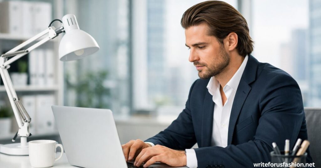 Modern Mullet Men at the Workplace