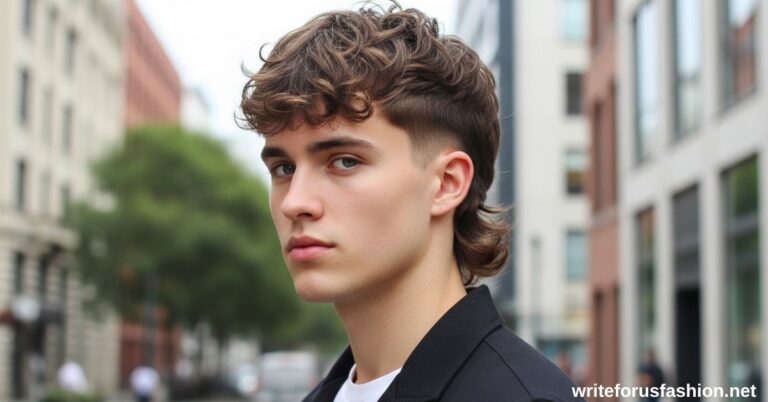 Modern Mullet with Wavy Hair