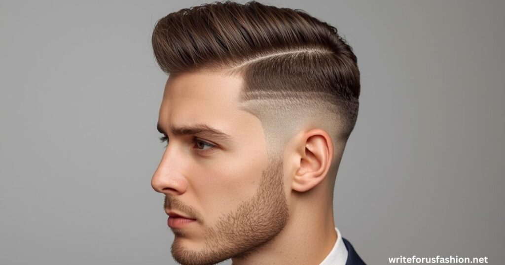 Sharp High Taper Fade for Wavy Hair