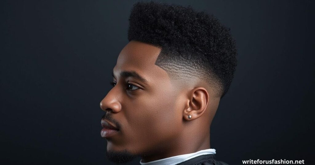 Sharp High Taper Fade with Afro Top