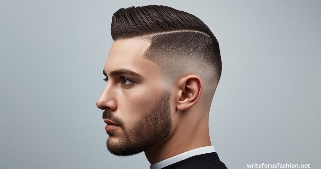 Sharp High Taper Fade with Textured Top